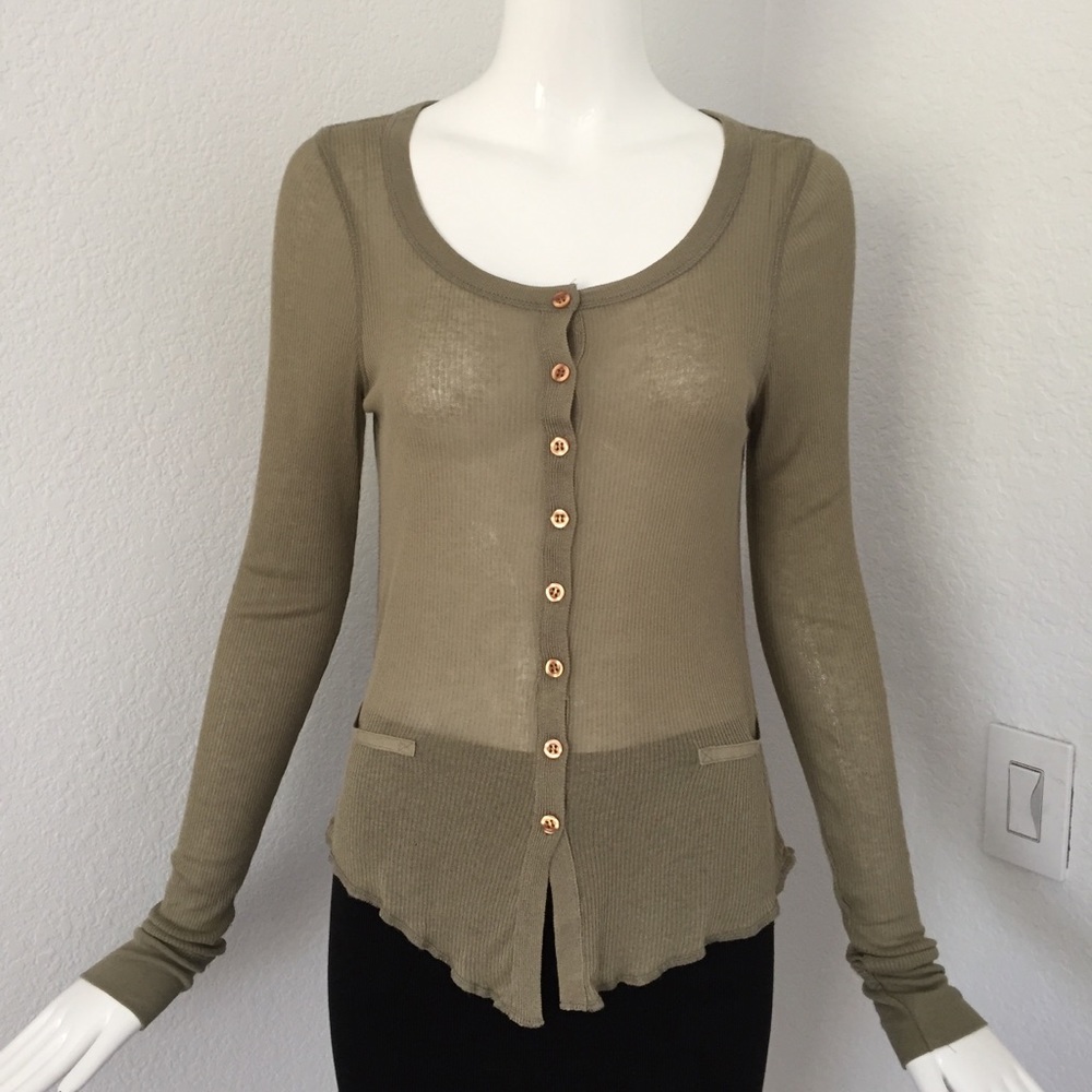 Isabel marant army green button down shirt